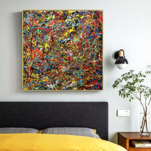 Abstract Colorful Lines Graffiti Canvas Painting For Home