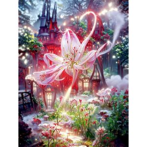 Paint By Number Fantastic Flower House Scenery