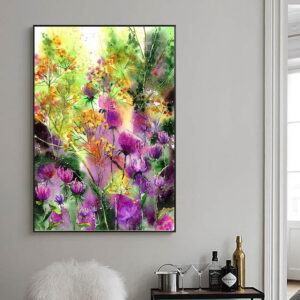 Flower Wall Art Oil Painting By Number Drawing Canvas