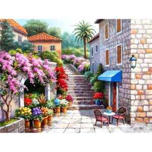 Town Landscape Diy Painting By Numbers For Home Decoration