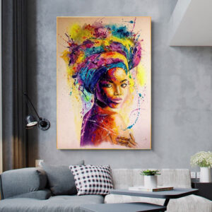 African Black Woman Paint By Number Kit On Canvas