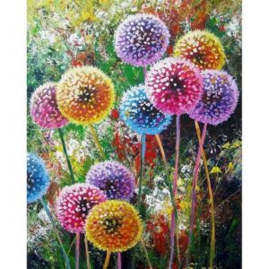 Painting By Numbers Scenery Flower Handpainted