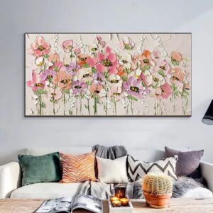 Elegant Flowers Picture Wall Art Drawing By Number
