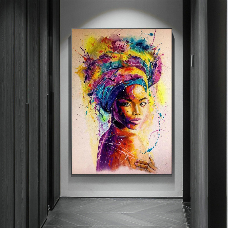 African Black Woman Paint By Number Kit On Canvas - Image 2