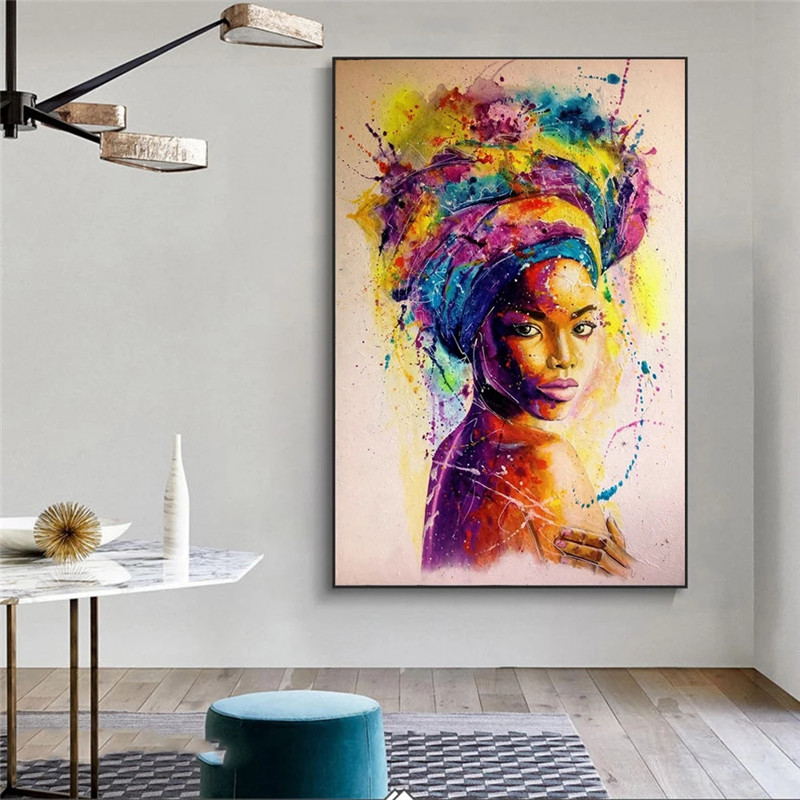 African Black Woman Paint By Number Kit On Canvas - Image 3